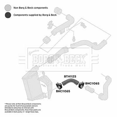 Charge Air Hose Borg & Beck BTH1125