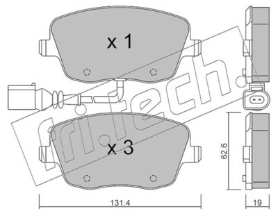 fri.tech. 563.1 Тормозные колодки и сигнализаторы для SKODA FABIA I (6Y2) 1.9 TDI RS