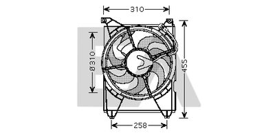EACLIMA 33V28016 Вентилятор системы охлаждения двигателя  для HYUNDAI HIGHWAY (Хендай Хигхwа)