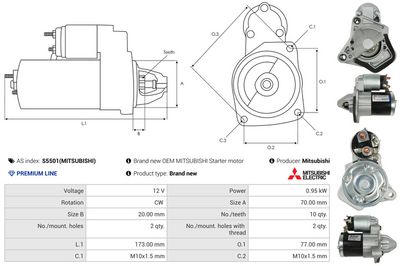 STARTER AS-PL S5501MITSUBISHI 4