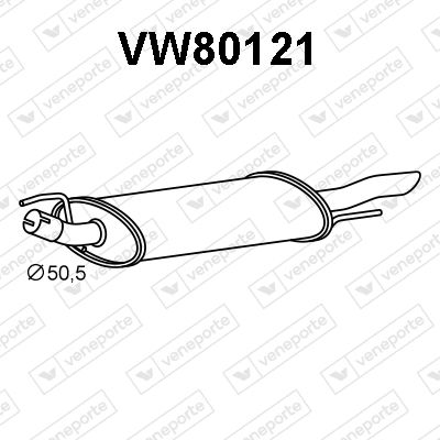 VENEPORTE VW80121 Глушитель выхлопных газов  для VW GOLF III Cabriolet (1E7) 1.8