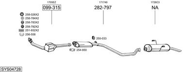 SISTEM DE ESAPAMENT BOSAL SYS04728