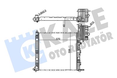 Радиатор, охлаждение двигателя KALE OTO RADYATÖR 346170 для MERCEDES-BENZ V-CLASS