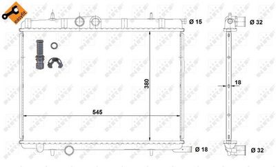 Radiator, engine cooling 58267