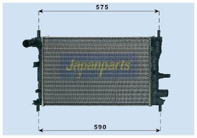 радиатор, охлаждане на двигателя JAPANPARTS RDA053062