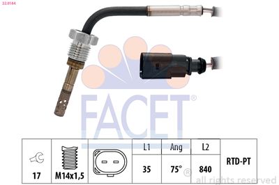 czujnik, temperatura spalin FACET 22.0184