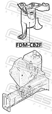 Mounting, engine FDM-CB2F