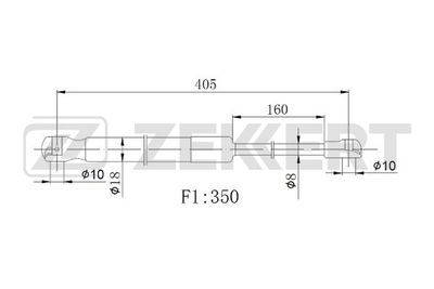 Газовая пружина, крышка багажник ZEKKERT GF-2533 для DAEWOO MATIZ
