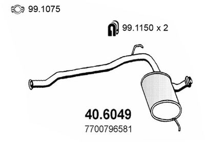 Tłumik środkowy ASSO 40.6049