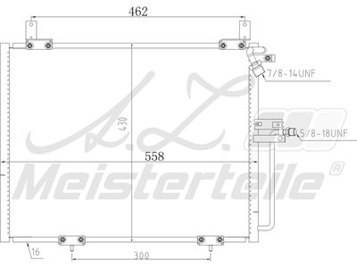 кондензатор, климатизация A.Z. Meisterteile AZMT-45-030-1592