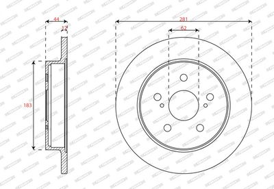 BREMSSCHEIBE FERODO DDF2643C 1