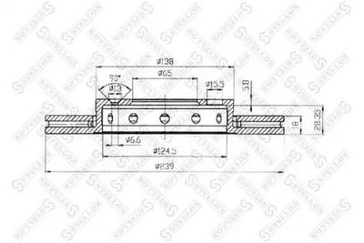 спирачен диск STELLOX 6020-47101V-SX