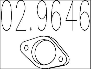 MTS 02.9646 Прокладка глушителя  для FIAT CINQUECENTO (Фиат Кинqуекенто)