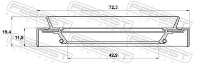 SIMERING DIFERENTIAL FEBEST 95HDY45721219R 1