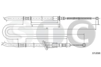 Тросик, cтояночный тормоз STC T482259 для MITSUBISHI SPACE