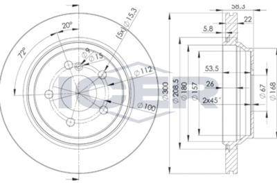 ICER 78BD3053-2 Тормозные диски  для MERCEDES-BENZ S-CLASS (W220) S 430 4-matic (220.083, 220.183)