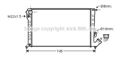 Радиатор, охлаждение двигателя AVA QUALITY COOLING CNA2169 для CITROËN BERLINGO