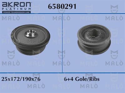 ремъчна шайба, колянов вал AKRON-MALÒ 6580291