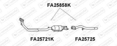 Катализатор VENEPORTE FA25858K для FIAT UNO