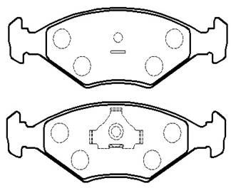 Комплект тормозных колодок, дисковый тормоз HSB GOLD HP8537 для FIAT DUNA