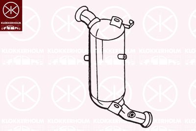 Filtr sadzy / filtr cząstek stałych, układ wydechowy KLOKKERHOLM 095-132