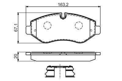 Brake Pad Set, disc brake 0 986 494 582