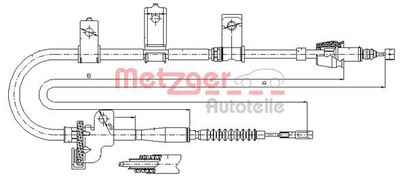 Тросик, cтояночный тормоз METZGER 17.6020 для KIA PICANTO