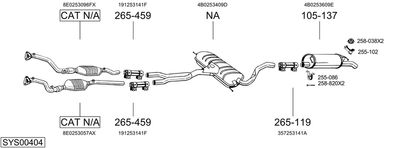 Výfukový systém BOSAL SYS00404