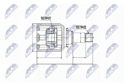 Ledsats, drivaxel NTY NPW-ME-007