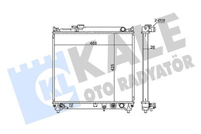 Радиатор, охлаждение двигателя KALE OTO RADYATÖR 348095 для SUZUKI VITARA