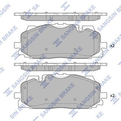 Комплект тормозных колодок, дисковый тормоз Hi-Q SP4128 для VW TOUAREG