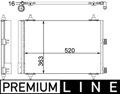 CONDENSATOR CLIMATIZARE MAHLE AC447000P