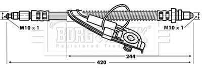 Brake Hose Borg & Beck BBH6755