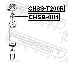 CHSS-T200R FEBEST Опора стойки амортизатора FEBEST 