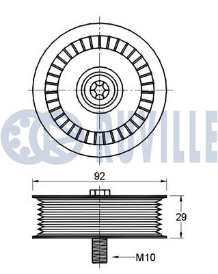 ROLA GHIDARE/CONDUCERE CUREA TRANSMISIE RUVILLE 541663 1