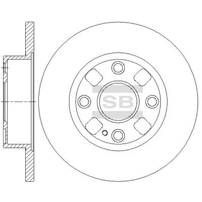 Hi-Q SD4445 Тормозные диски  для MAZDA 121 II (DB) 1.3 i 16V