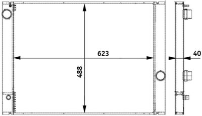 Radiator, engine cooling CR 776 000P