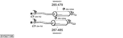 Układ wydechowy BOSAL SYS27195