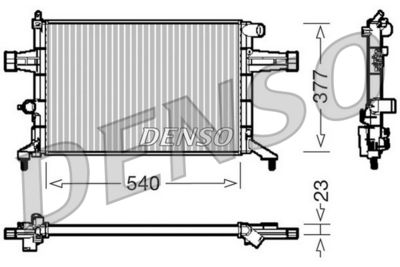 Радиатор, охлаждение двигателя DENSO DRM20082 для OPEL ASTRA