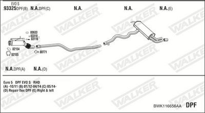 ABGASANLAGE WALKER BWK116656AA