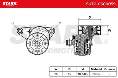 обтящна ролка, пистов ремък STARK SKTP-0600059