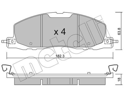 Brake Pad Set, disc brake 22-1330-0