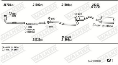 Изпускателна система WALKER MAK005368