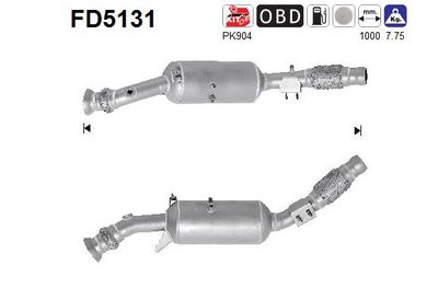 Filtr sadzy / filtr cząstek stałych, układ wydechowy AS FD5131