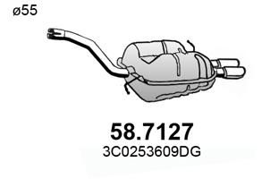 ASSO 58.7127 Глушитель выхлопных газов  для VW CC (Фольцваген Кк)