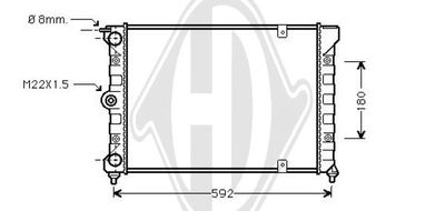 Радиатор, охлаждение двигателя DIEDERICHS DCM3395 для SEAT TERRA