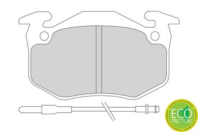 Комплект тормозных колодок, дисковый тормоз FDB440