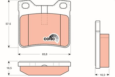 Комплект тормозных колодок, дисковый тормоз GDB1276