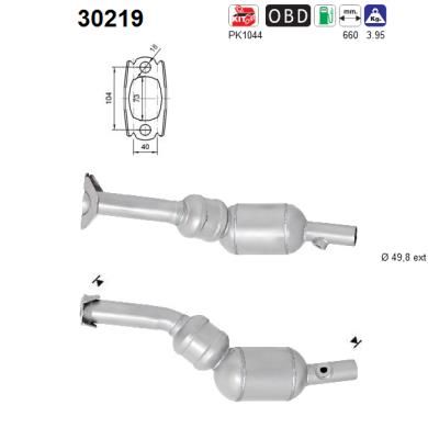 Катализатор AS 30219 для RENAULT FLUENCE