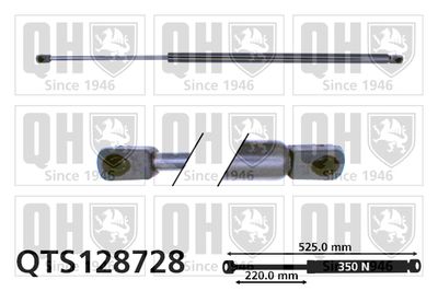 QUINTON HAZELL QTS128728 Амортизатор багажника и капота  для VOLVO S90 (Вольво С90)